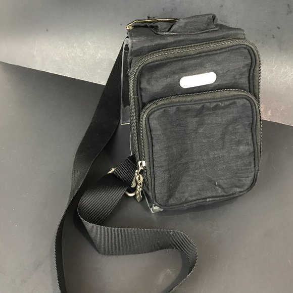 Black Nylon Baggallini Crossbody Bag, 5.5" x 7" - Picture 1 of 5